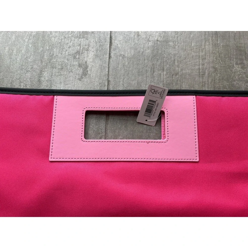 CLINIQUE Limited Edition Hot Pink Shopper Beach Tote Bag Travel Library Eco NEW